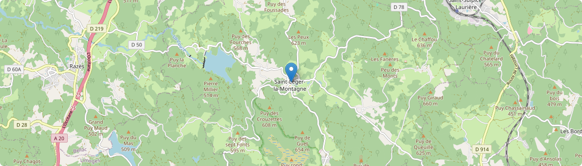 Saint-Léger-la-Montagne - Carte