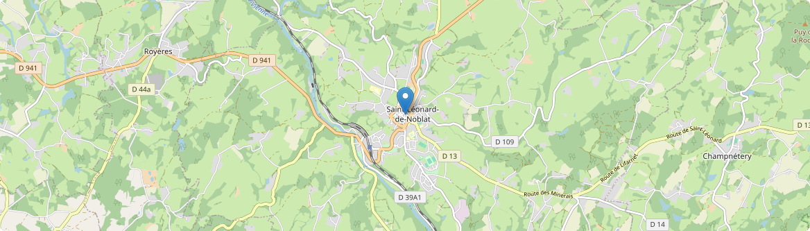 Saint-Léonard-de-Noblat - Carte