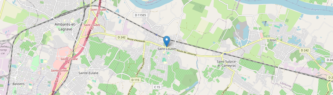 Saint-Loubès - Carte