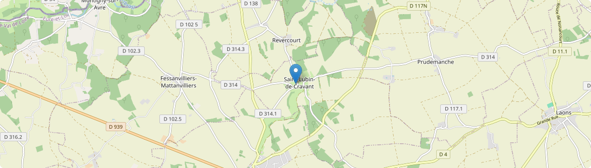Saint-Lubin-de-Cravant - Carte