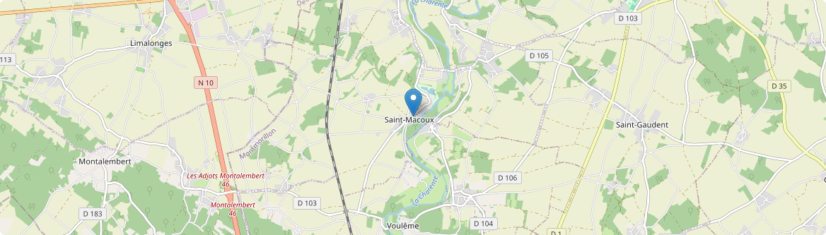 Saint-Macoux - Carte