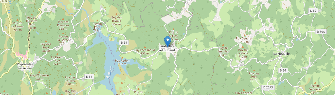 Saint-Marc-à-Loubaud - Carte