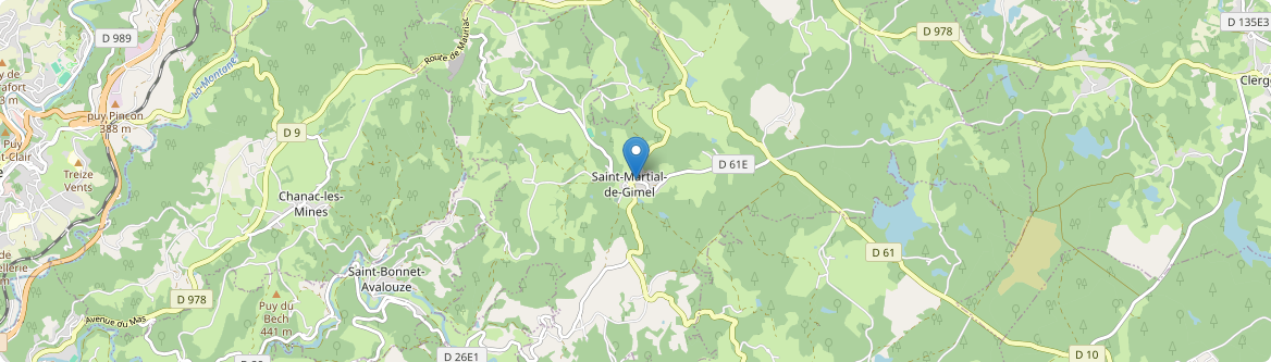 Saint-Martial-de-Gimel - Carte