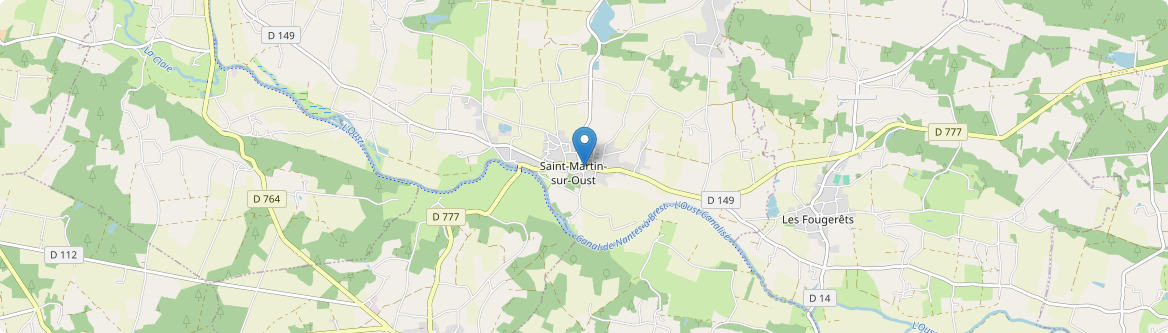 Saint-Martin-sur-Oust - Carte