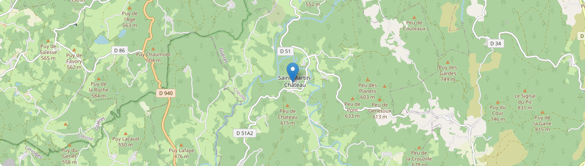 Saint-Martin-Château - Carte