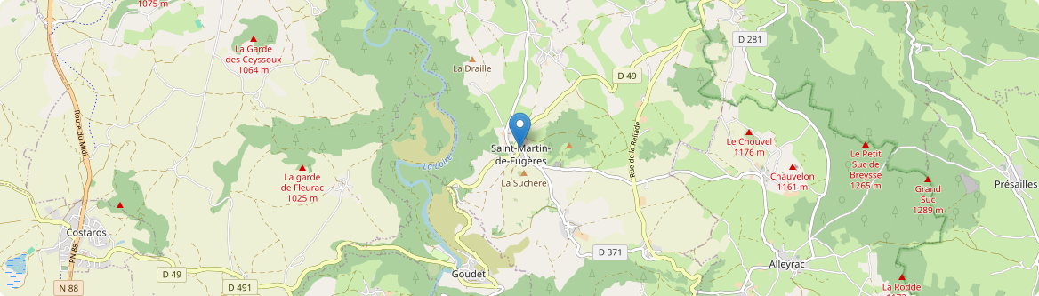 Saint-Martin-de-Fugères - Carte