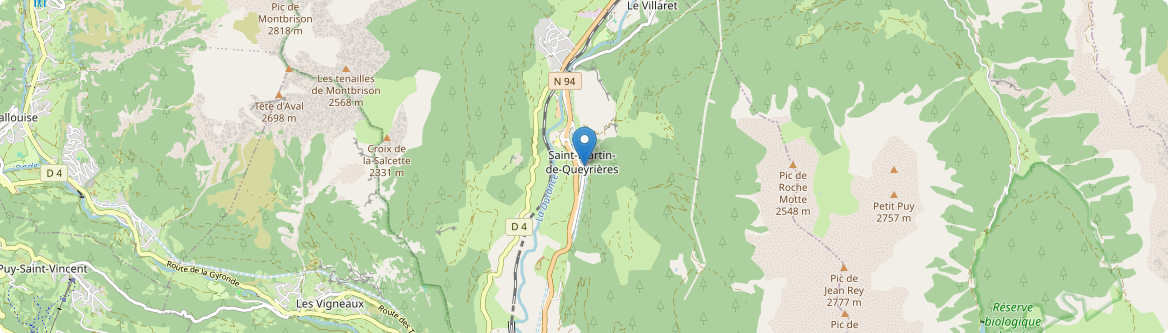 Saint-Martin-de-Queyrières - Carte