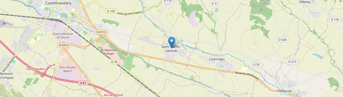Saint-Martin-Lalande - Carte