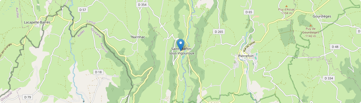 Saint-Martin-sous-Vigouroux - Carte
