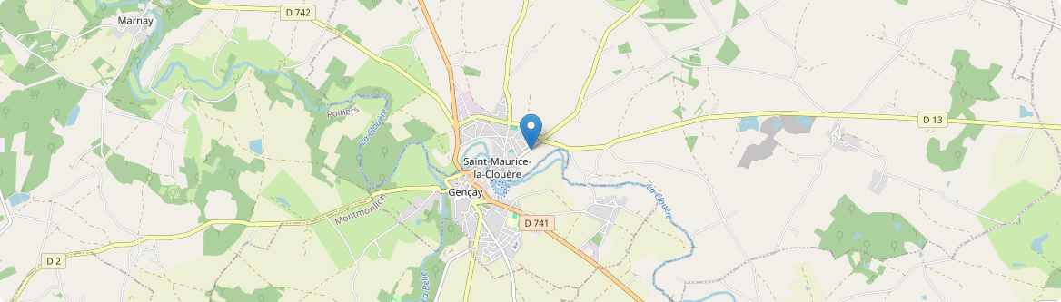 Saint-Maurice-la-Clouère - Carte
