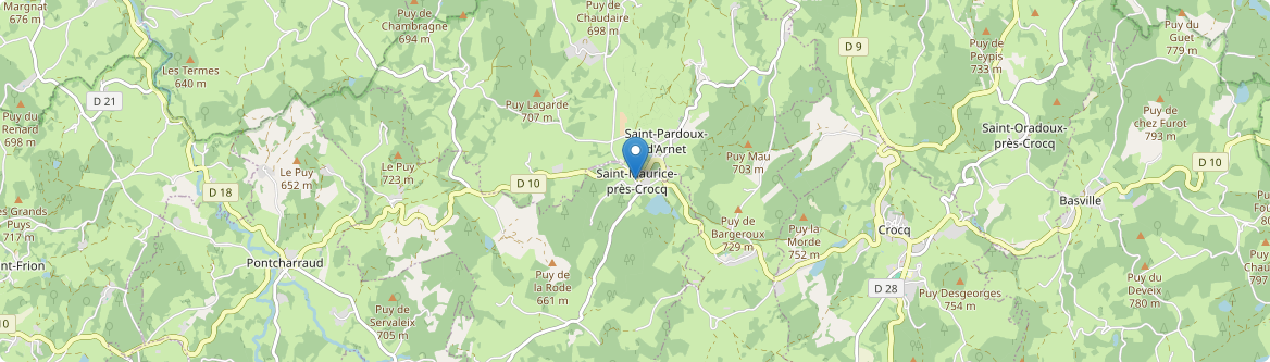 Saint-Maurice-près-Crocq - Carte