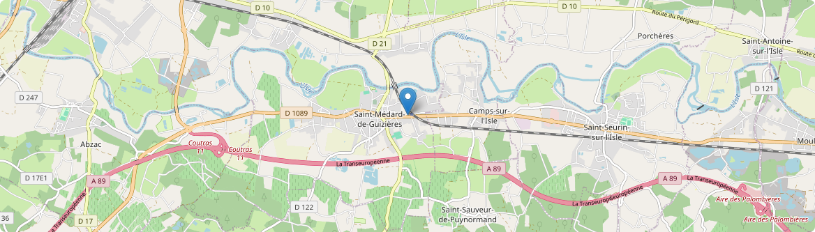 Saint-Médard-de-Guizières - Carte