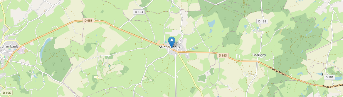 Saint-Menoux - Carte