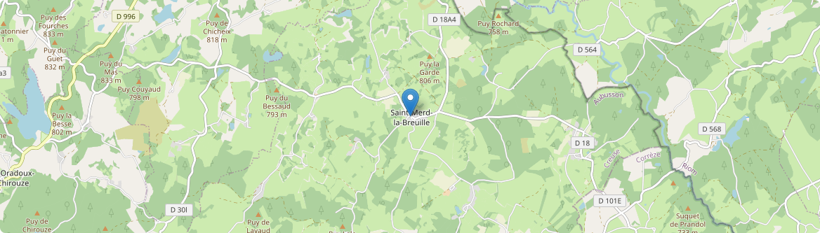 Saint-Merd-la-Breuille - Carte