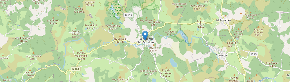 Saint-Merd-les-Oussines - Carte