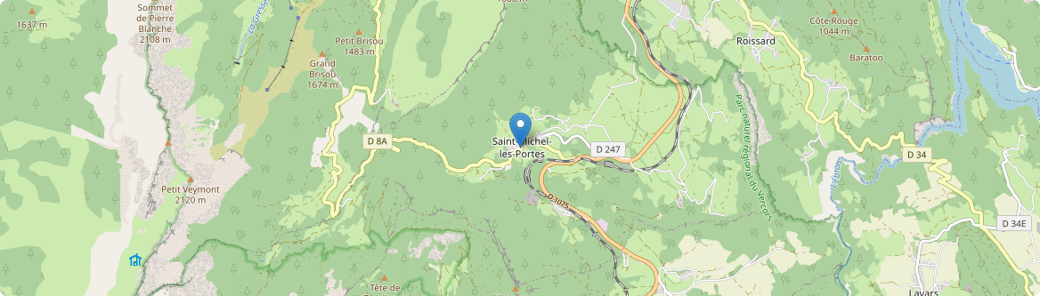 Saint-Michel-les-Portes - Carte