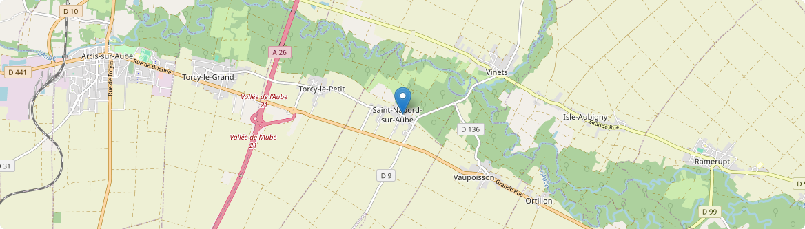 Saint-Nabord-sur-Aube - Carte