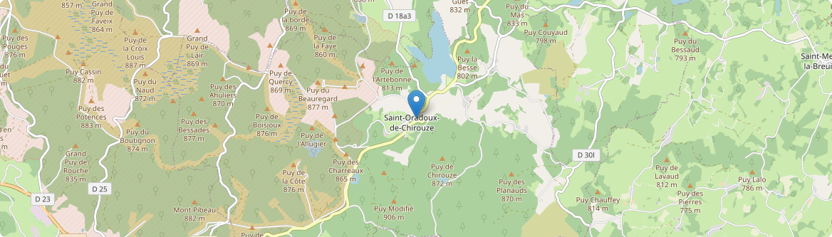 Saint-Oradoux-de-Chirouze - Carte