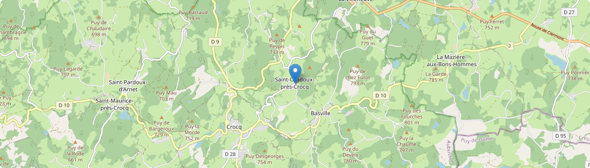 Saint-Oradoux-près-Crocq - Carte