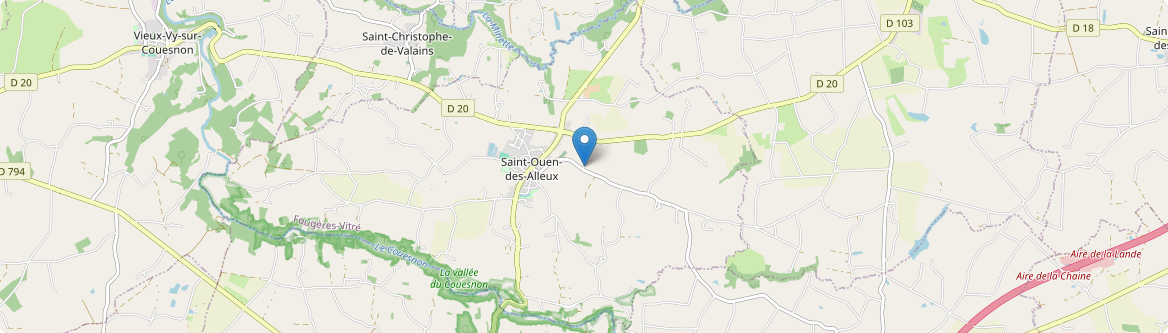Saint-Ouen-des-Alleux - Carte