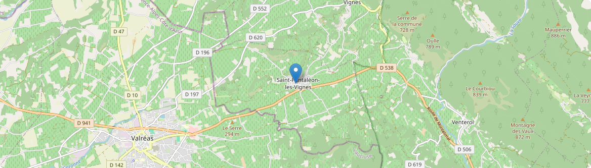 Saint-Pantaléon-les-Vignes - Carte