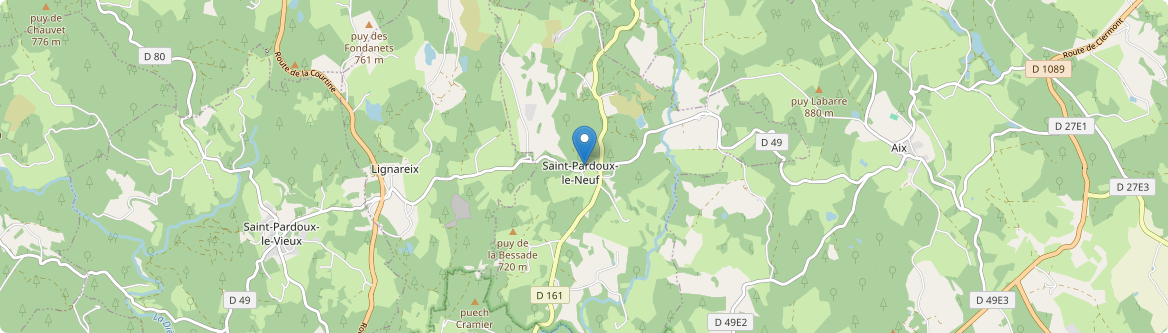 Saint-Pardoux-le-Neuf - Carte