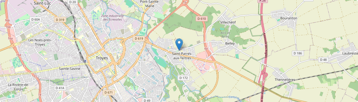 Saint-Parres-aux-Tertres - Carte