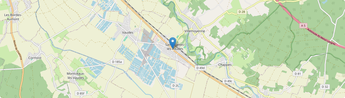 Saint-Parres-lès-Vaudes - Carte