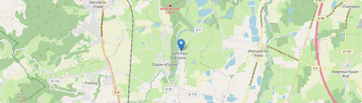 Saint-Paul-d'Uzore - Carte
