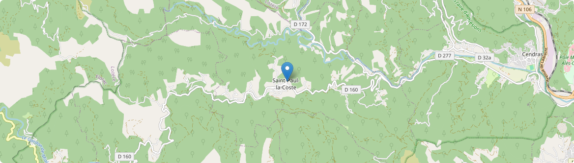 Saint-Paul-la-Coste - Carte