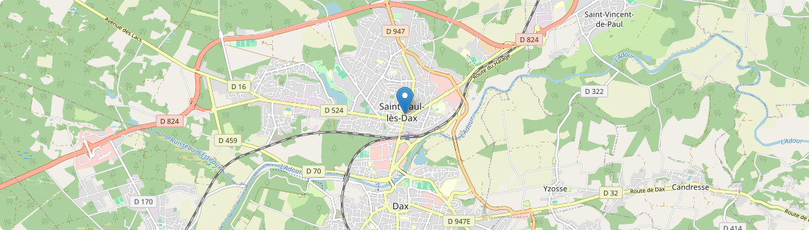 Saint-Paul-lès-Dax - Carte