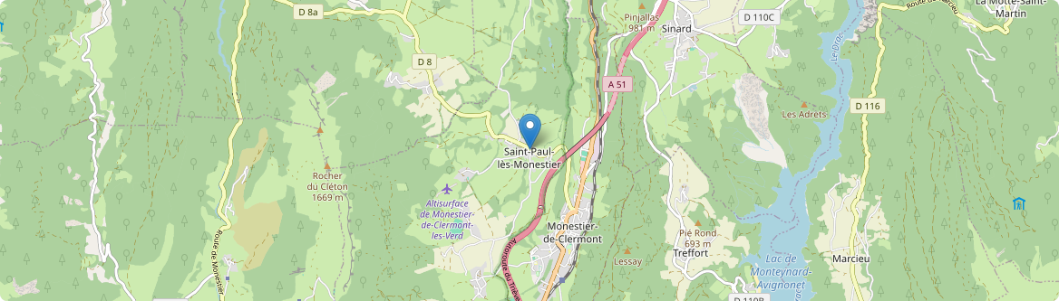 Saint-Paul-lès-Monestier - Carte