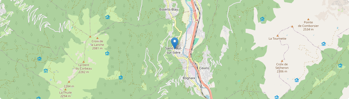 Saint-Paul-sur-Isère - Carte