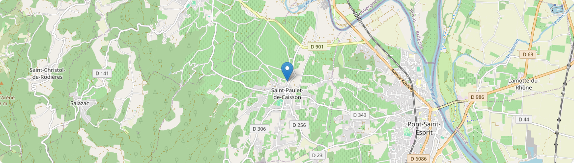 Saint-Paulet-de-Caisson - Carte