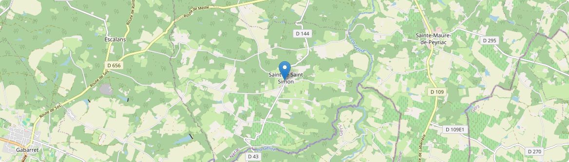 Saint-Pé-Saint-Simon - Carte