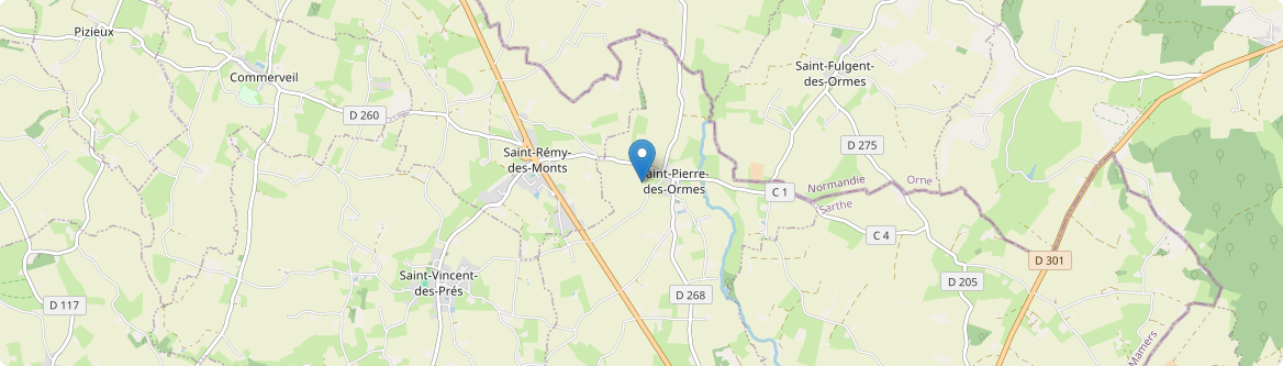 Saint-Pierre-des-Ormes - Carte