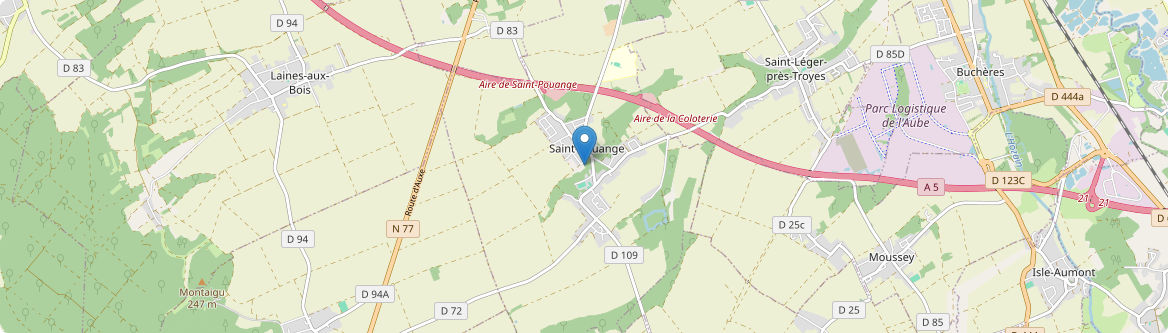 Saint-Pouange - Carte