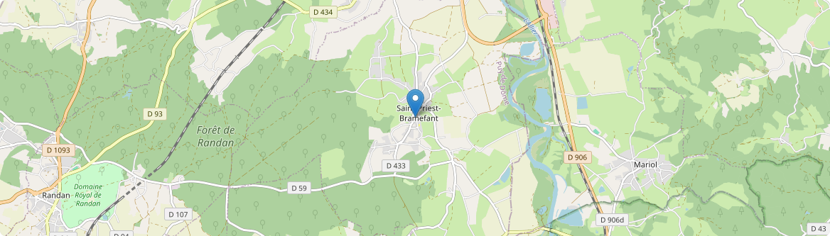Saint-Priest-Bramefant - Carte