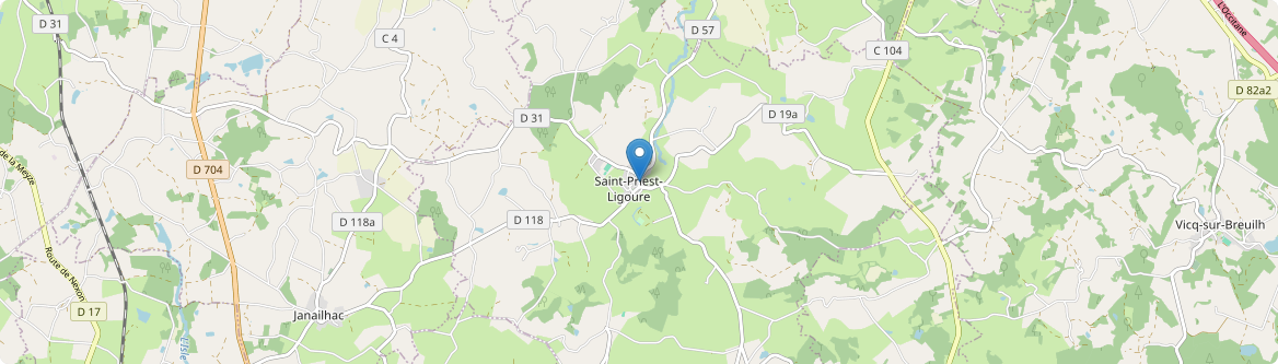 Saint-Priest-Ligoure - Carte