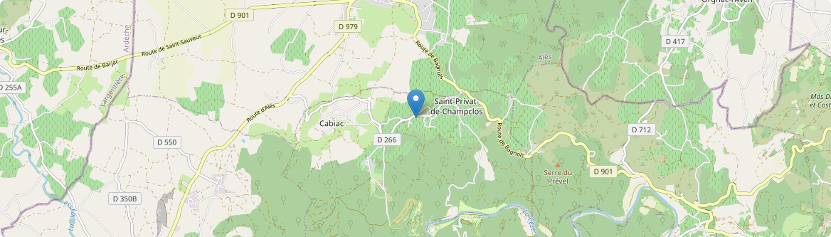 Saint-Privat-de-Champclos - Carte
