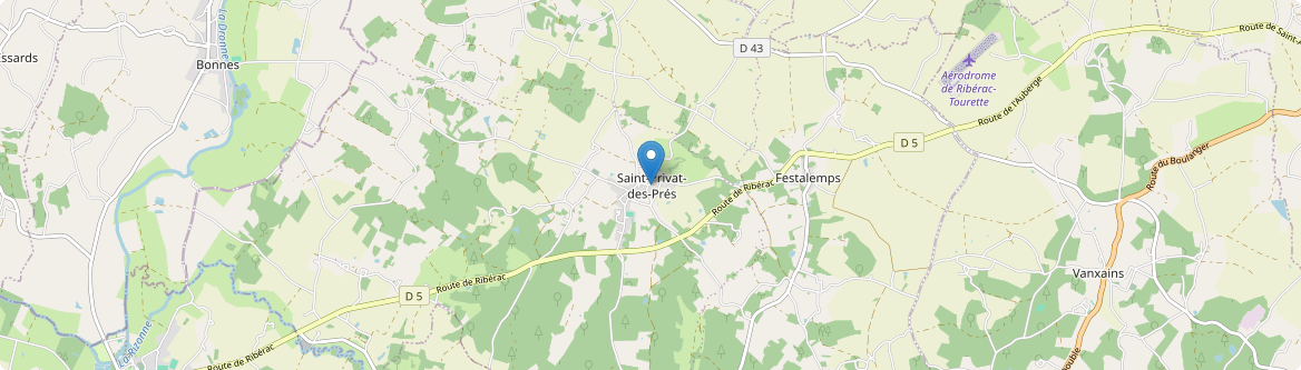 Saint Privat en Périgord - Carte