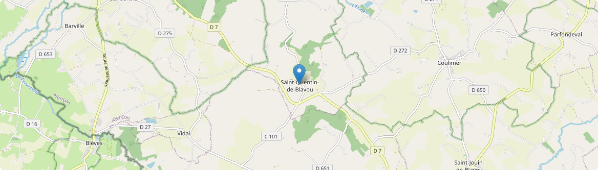 Saint-Quentin-de-Blavou - Carte
