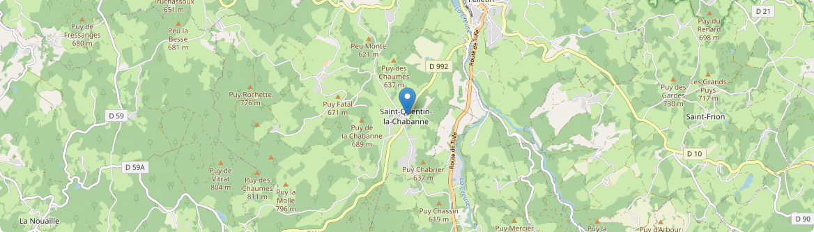 Saint-Quentin-la-Chabanne - Carte