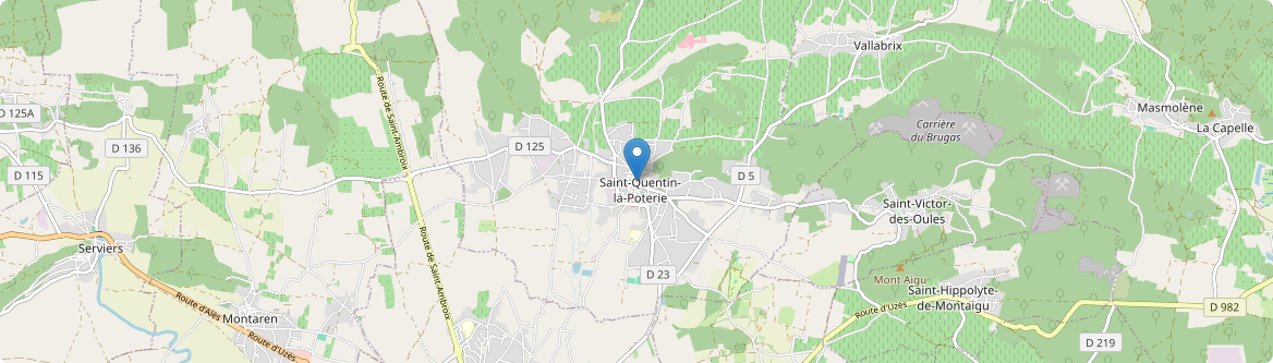 Saint-Quentin-la-Poterie - Carte