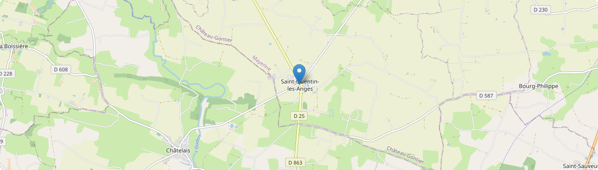 Saint-Quentin-les-Anges - Carte
