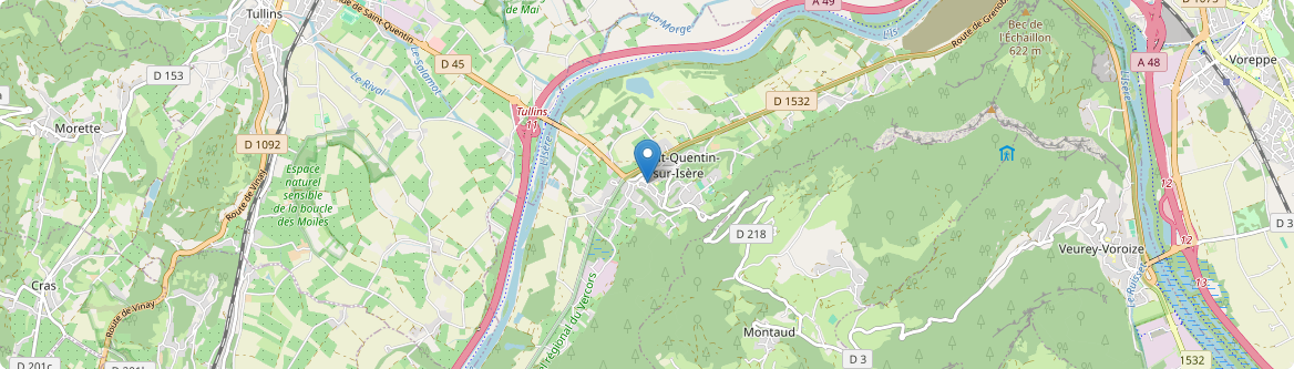 Saint-Quentin-sur-Isère - Carte