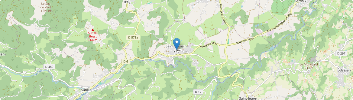 Saint-Romain-d'Ay - Carte