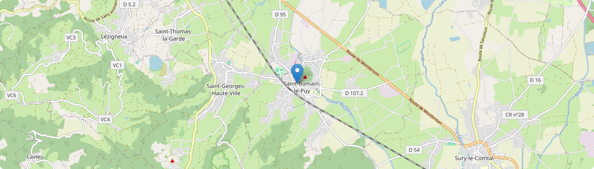 Saint-Romain-le-Puy - Carte