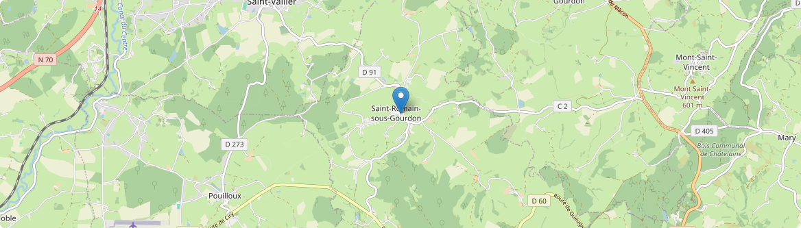 Saint-Romain-sous-Gourdon - Carte