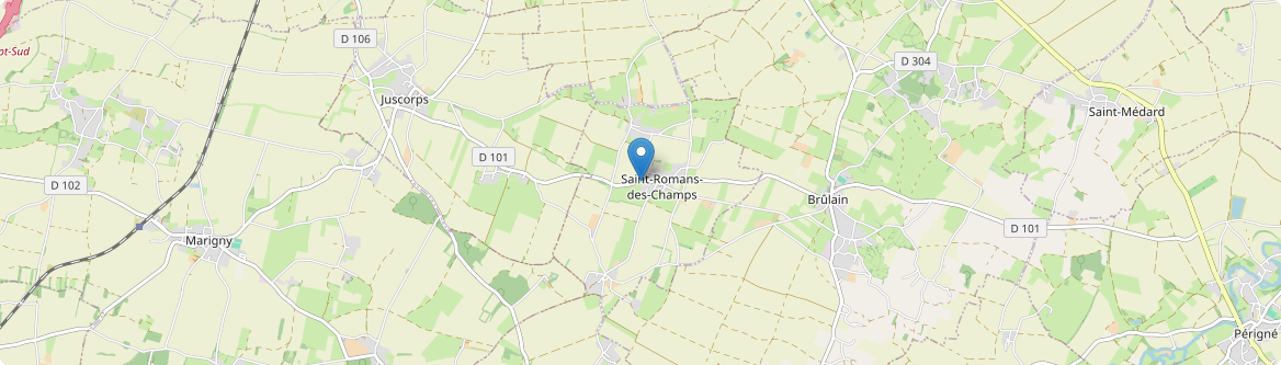 Saint-Romans-des-Champs - Carte